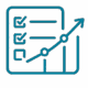 Icon showing continuous improvement and progress