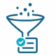 Icon showing filtered and relevant professional content