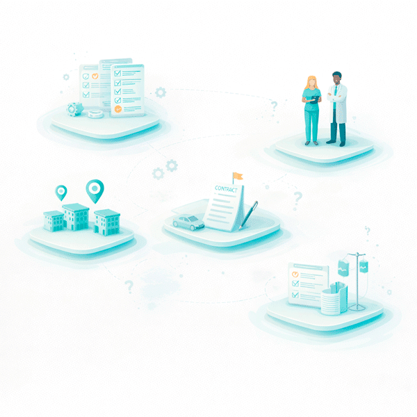 Fragmented clinical trial recruitment and site selection without a unified platform.