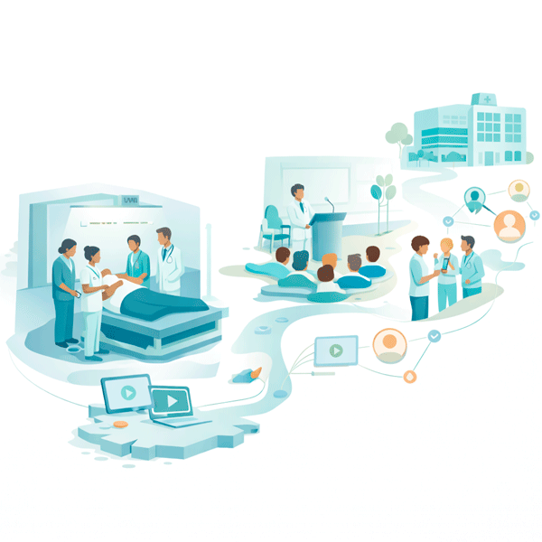 Hospital expertise growing into structured professional reach and visibility