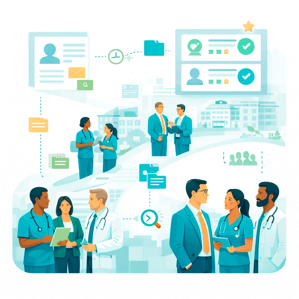 Hospital expertise profiles connecting to meaningful professional opportunities