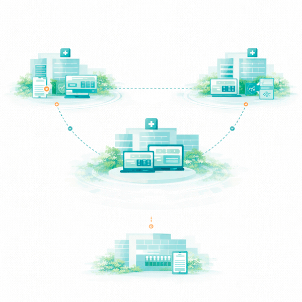 Hospital quality management software connected across multiple hospitals