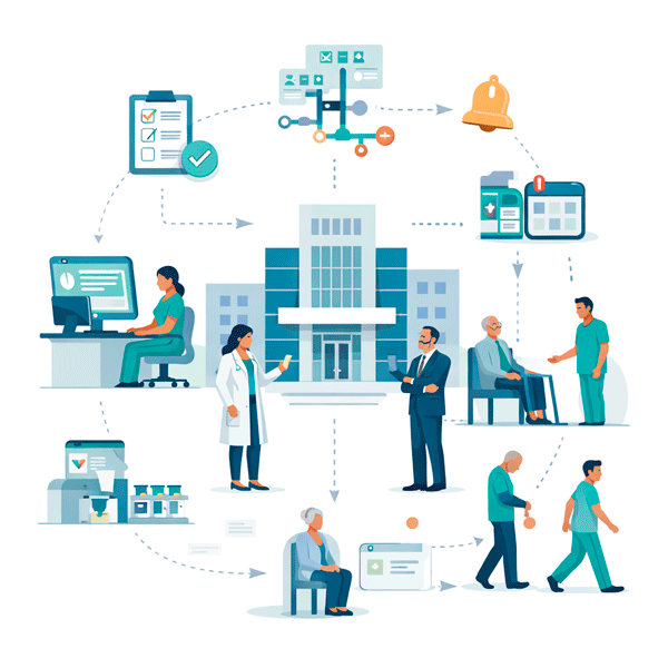 Hospital research execution environment with pathways, follow-up, and reusable workflows